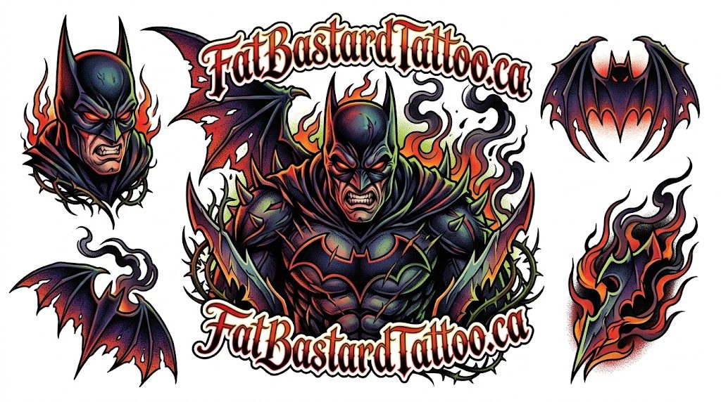 Original flash sheet by Seamus at Fat Bastard Tattoo