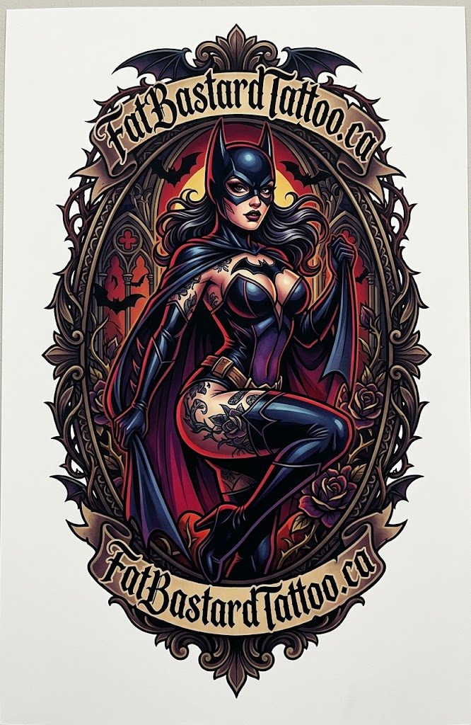Original flash sheet by Seamus at Fat Bastard Tattoo