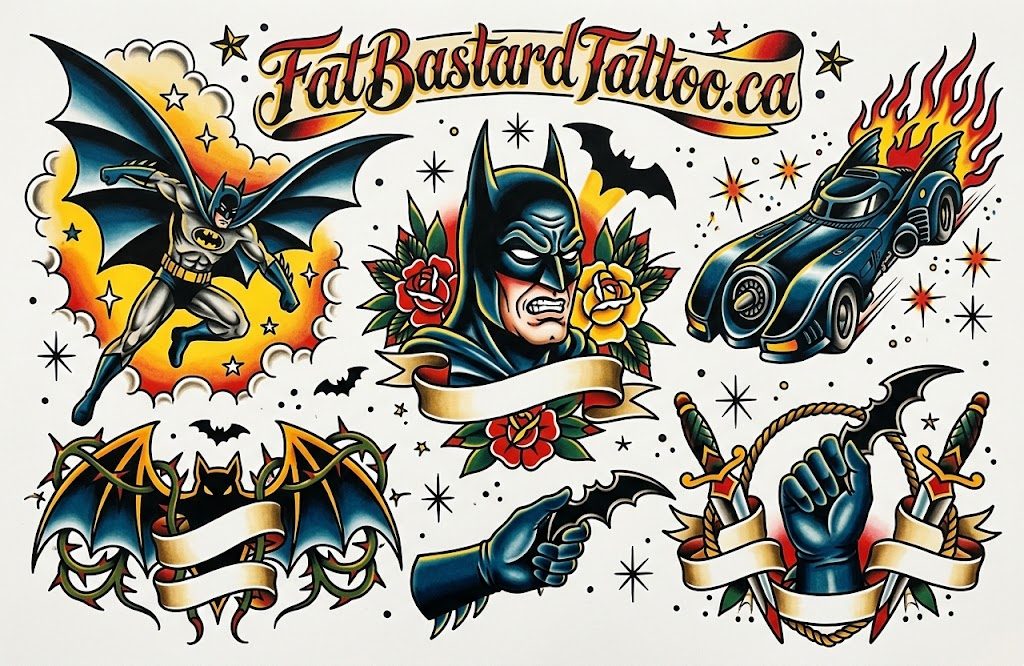 Original flash sheet by Seamus at Fat Bastard Tattoo