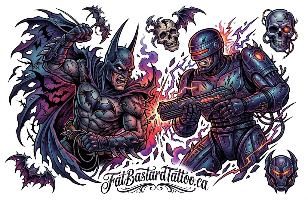 Original flash sheet by Seamus at Fat Bastard Tattoo