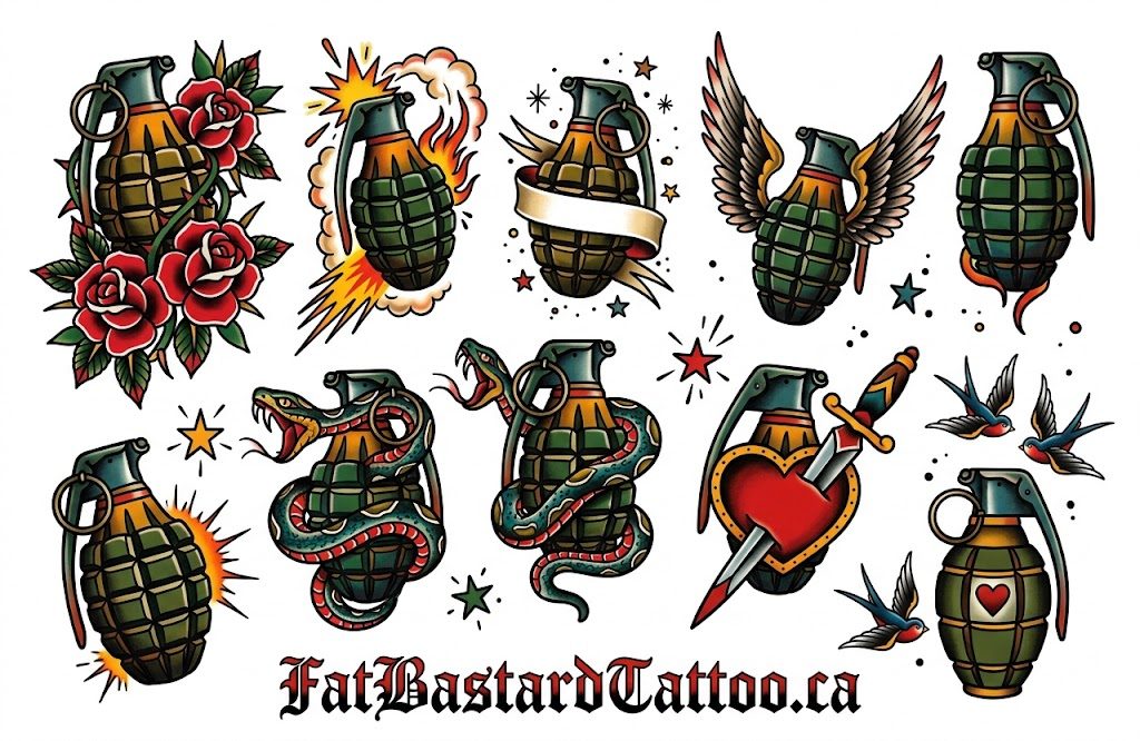 Original flash sheet by Seamus at Fat Bastard Tattoo