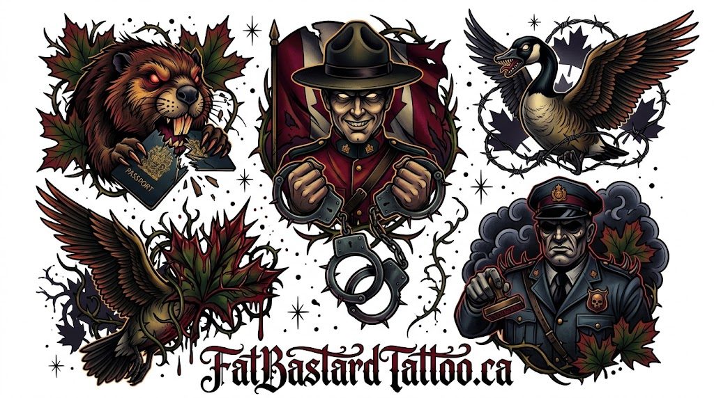 Original flash sheet by Seamus at Fat Bastard Tattoo