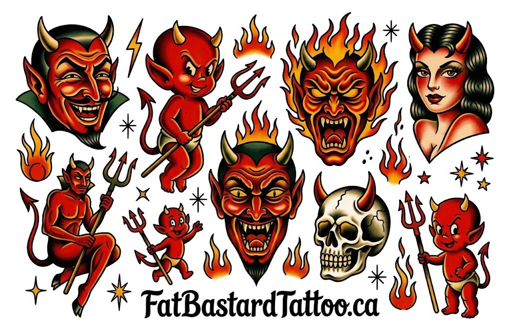 Original flash sheet by Seamus at Fat Bastard Tattoo
