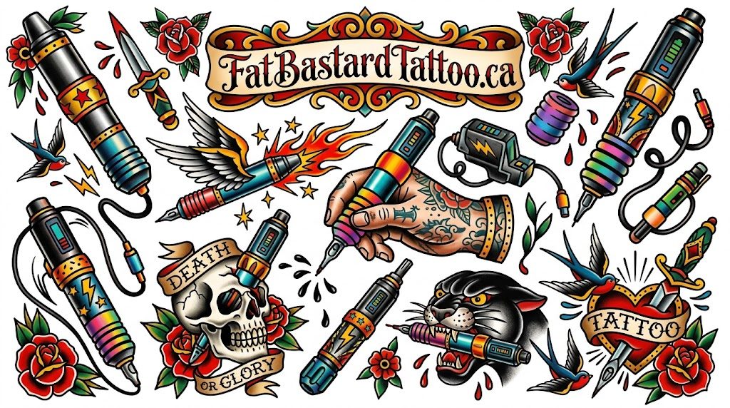 Original flash sheet by Seamus at Fat Bastard Tattoo
