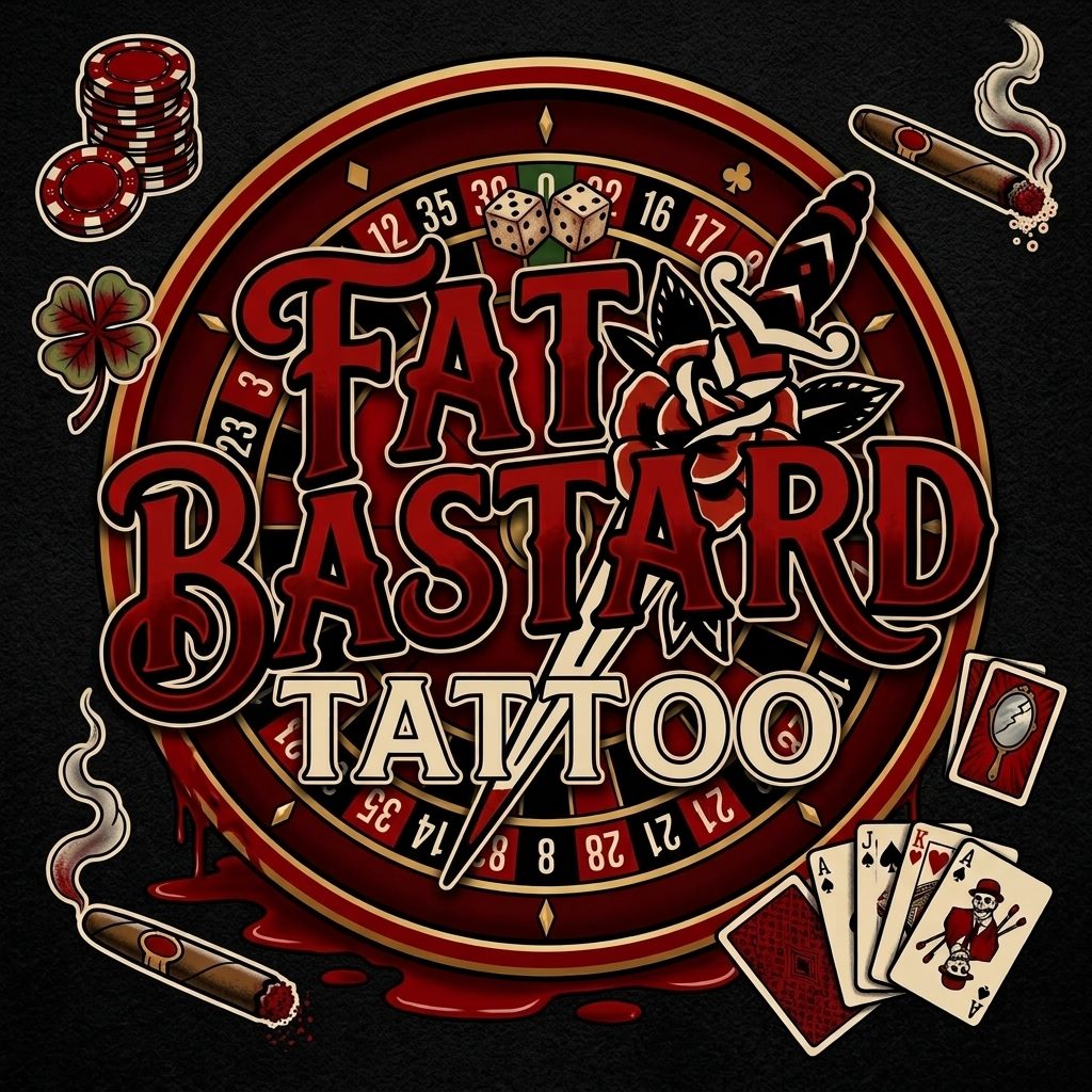 Original flash sheet by Seamus at Fat Bastard Tattoo
