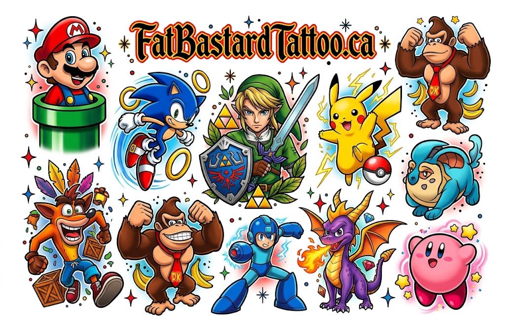 Original flash sheet by Seamus at Fat Bastard Tattoo