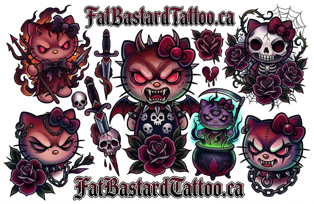 Original flash sheet by Seamus at Fat Bastard Tattoo