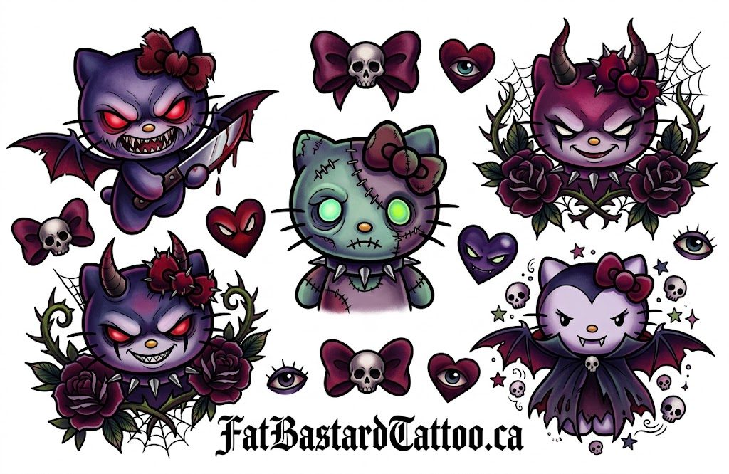 Original flash sheet by Seamus at Fat Bastard Tattoo