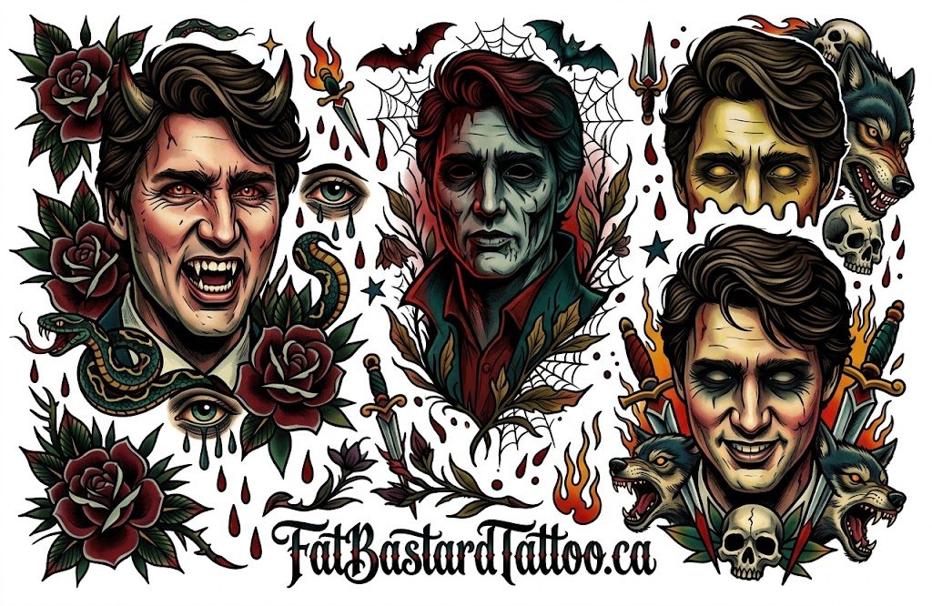 Original flash sheet by Seamus at Fat Bastard Tattoo