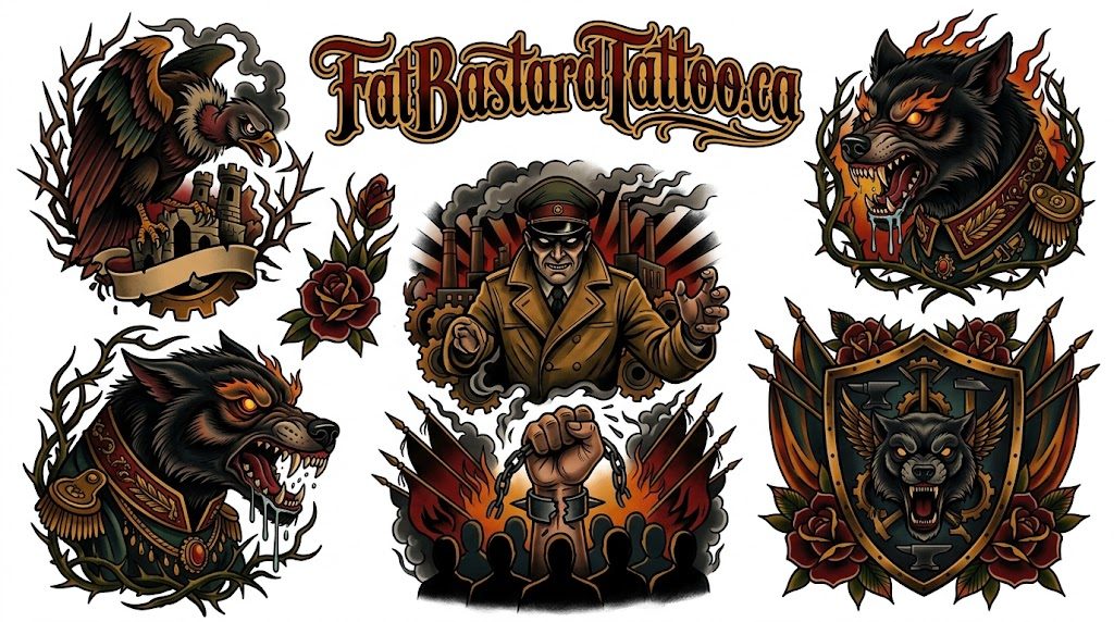 Original flash sheet by Seamus at Fat Bastard Tattoo