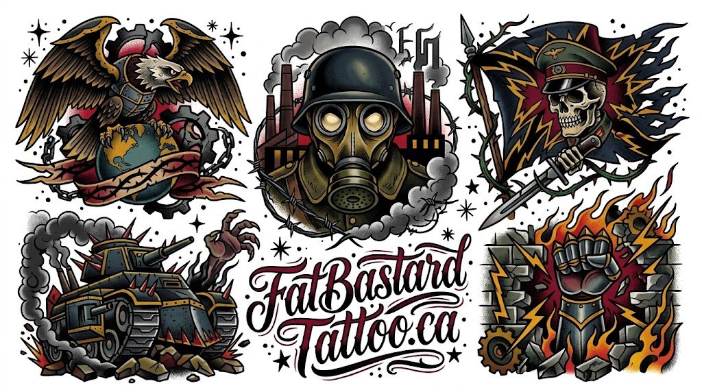Original flash sheet by Seamus at Fat Bastard Tattoo