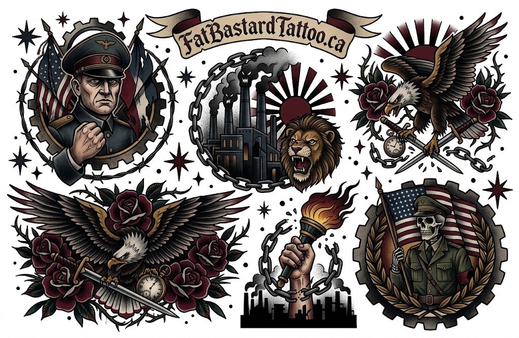 Original flash sheet by Seamus at Fat Bastard Tattoo