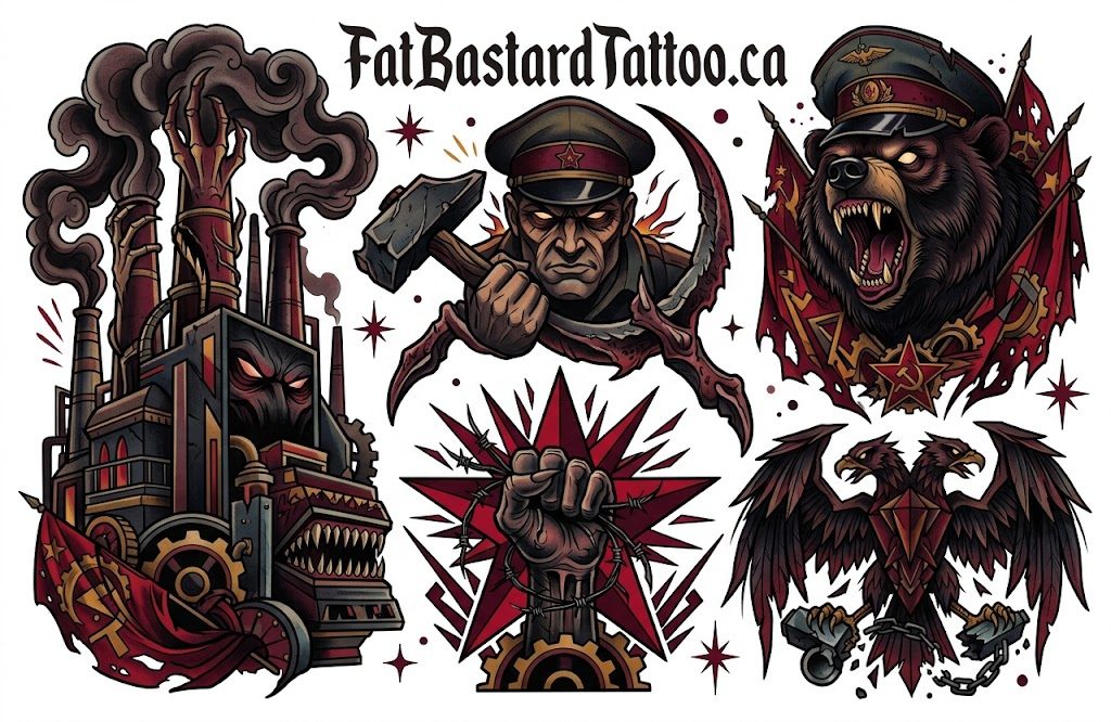 Original flash sheet by Seamus at Fat Bastard Tattoo