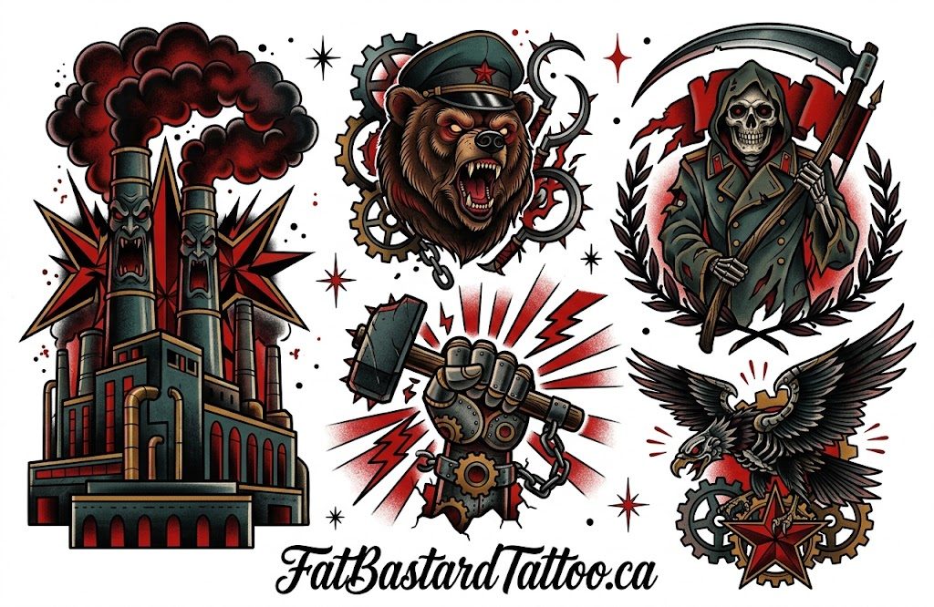 Original flash sheet by Seamus at Fat Bastard Tattoo