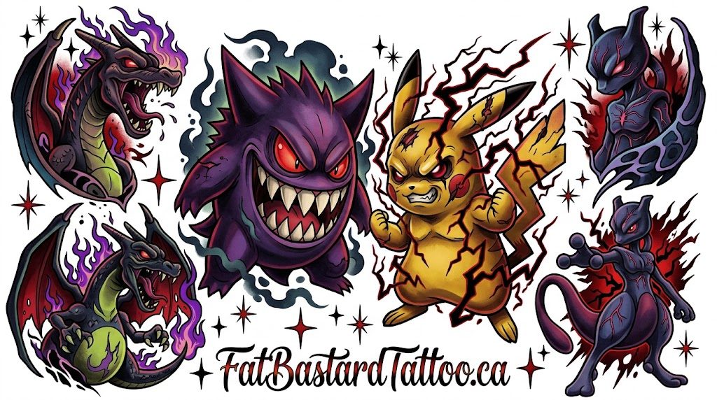 Original flash sheet by Seamus at Fat Bastard Tattoo