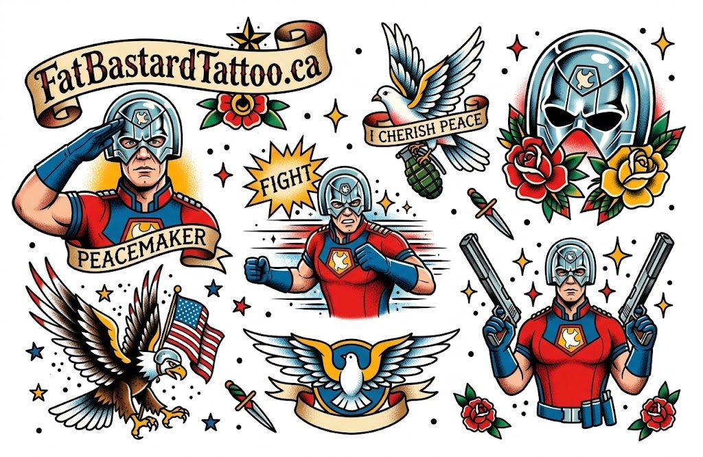 Original flash sheet by Seamus at Fat Bastard Tattoo