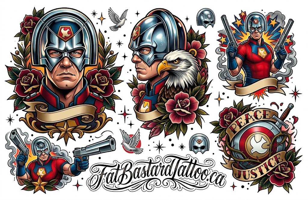 Original flash sheet by Seamus at Fat Bastard Tattoo