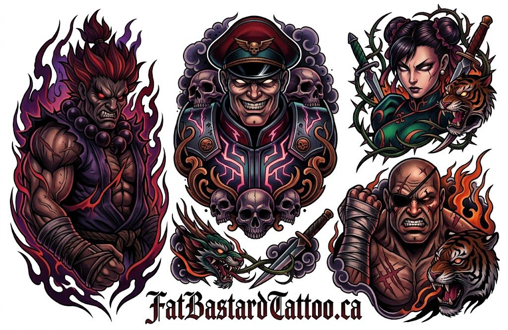 Original flash sheet by Seamus at Fat Bastard Tattoo