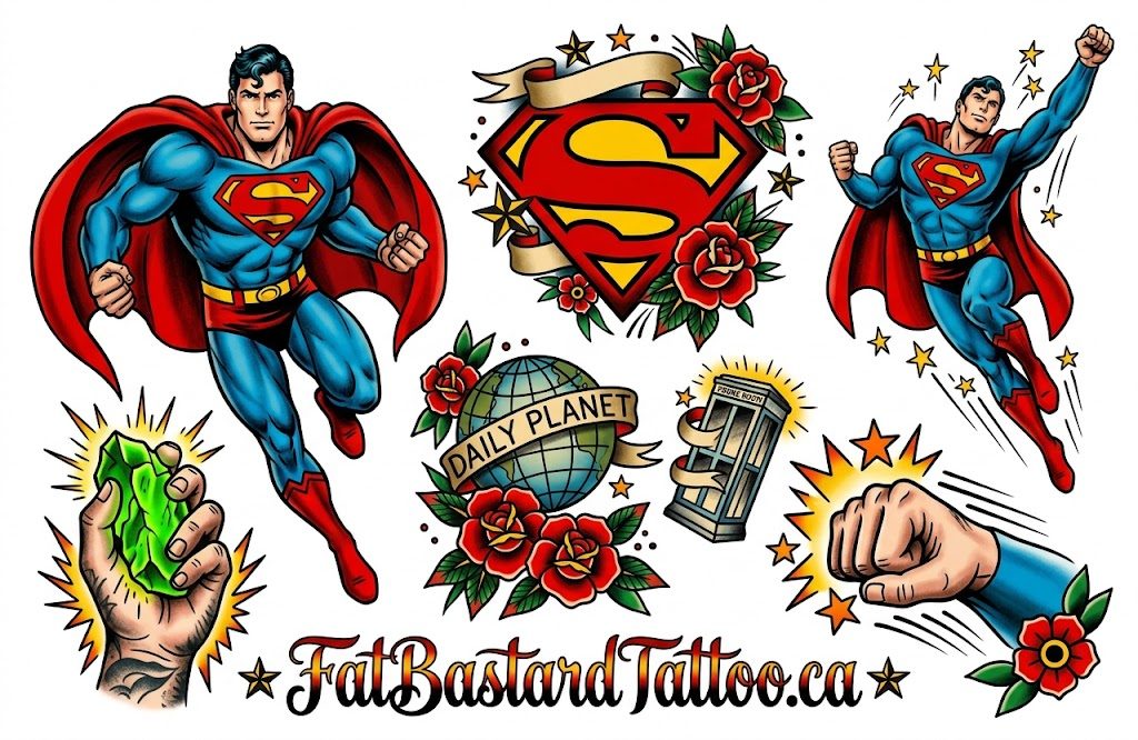 Original flash sheet by Seamus at Fat Bastard Tattoo