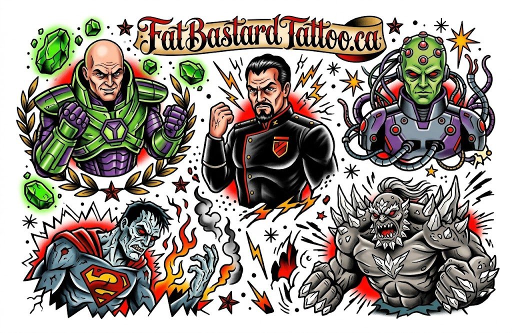 Original flash sheet by Seamus at Fat Bastard Tattoo