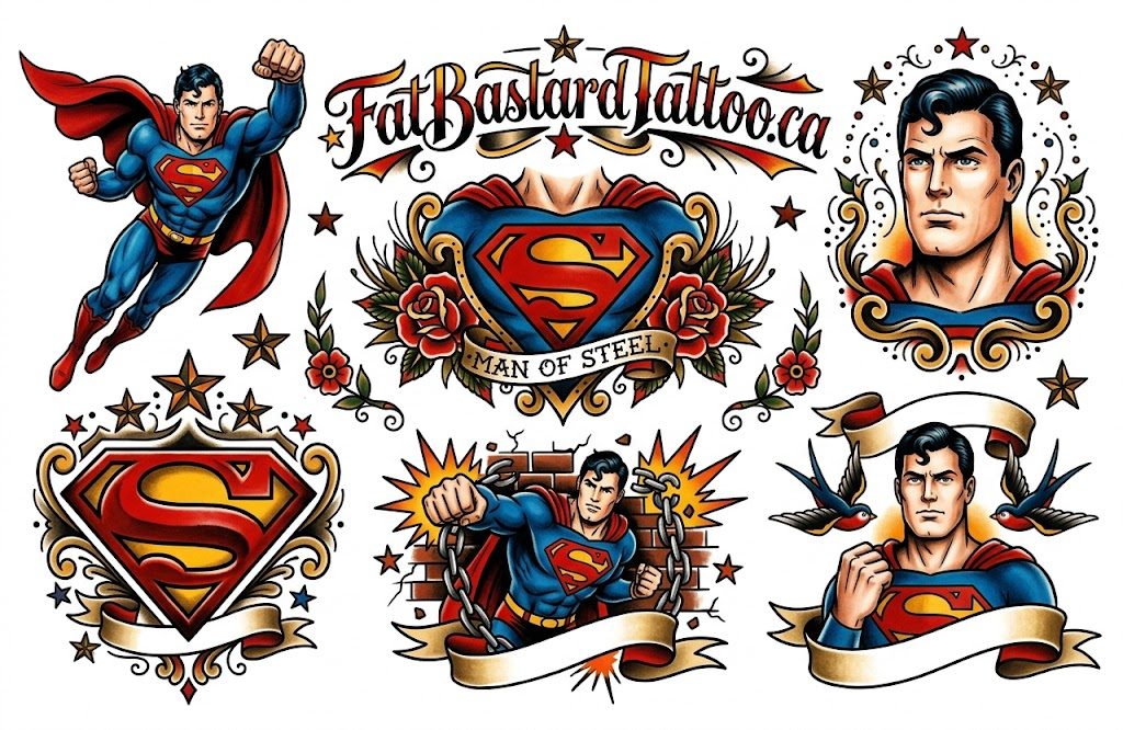 Original flash sheet by Seamus at Fat Bastard Tattoo