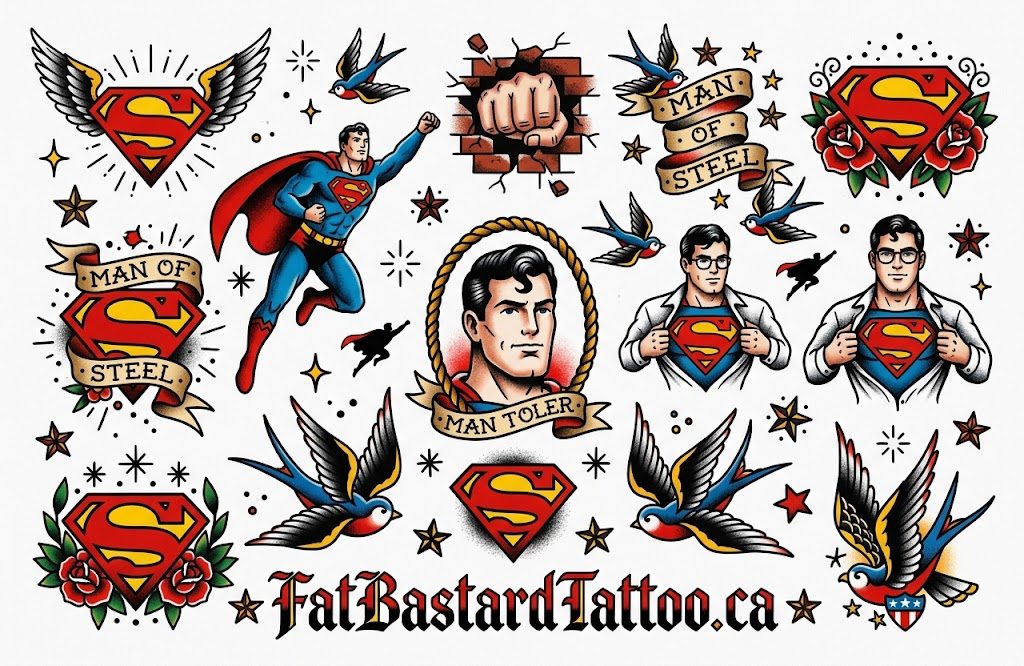 Original flash sheet by Seamus at Fat Bastard Tattoo
