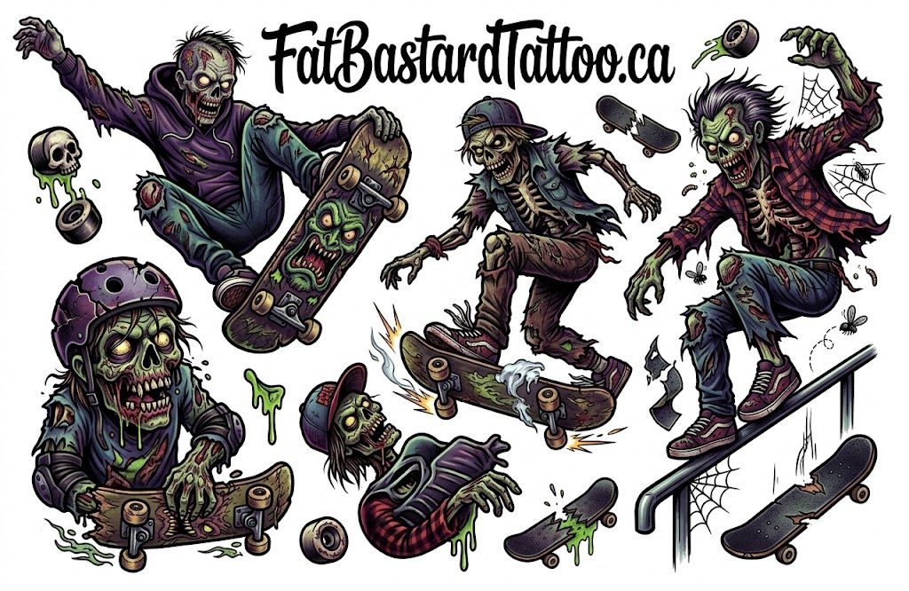 Original flash sheet by Seamus at Fat Bastard Tattoo