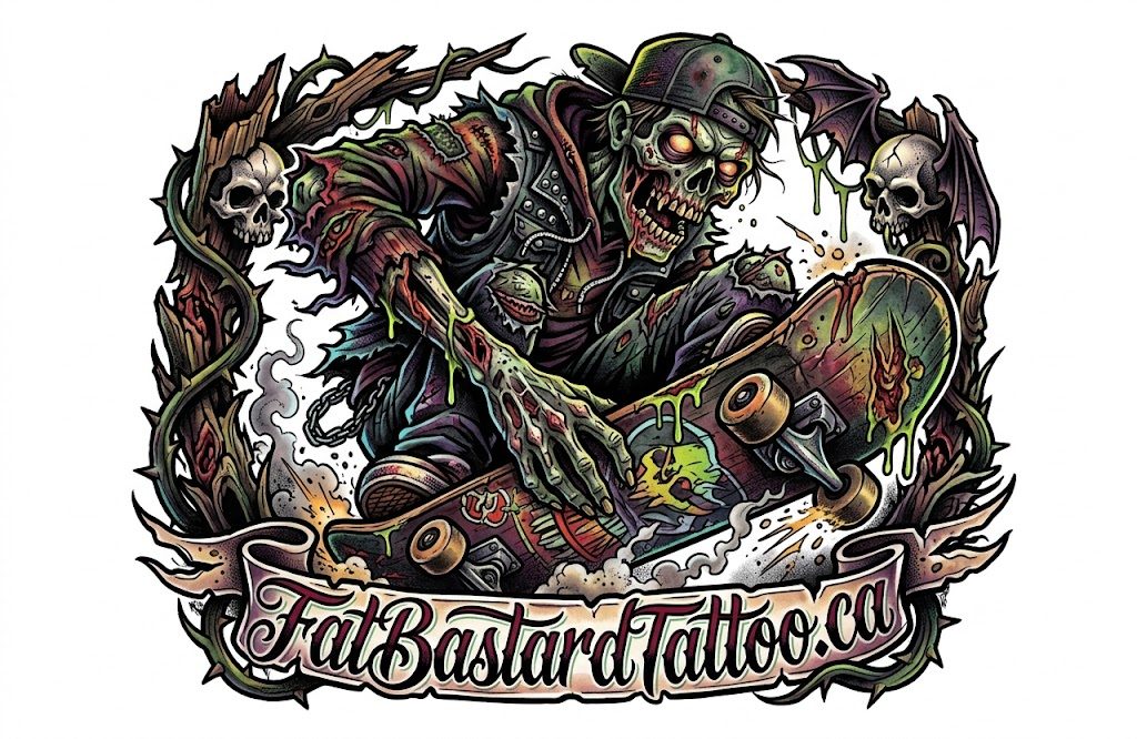Original flash sheet by Seamus at Fat Bastard Tattoo