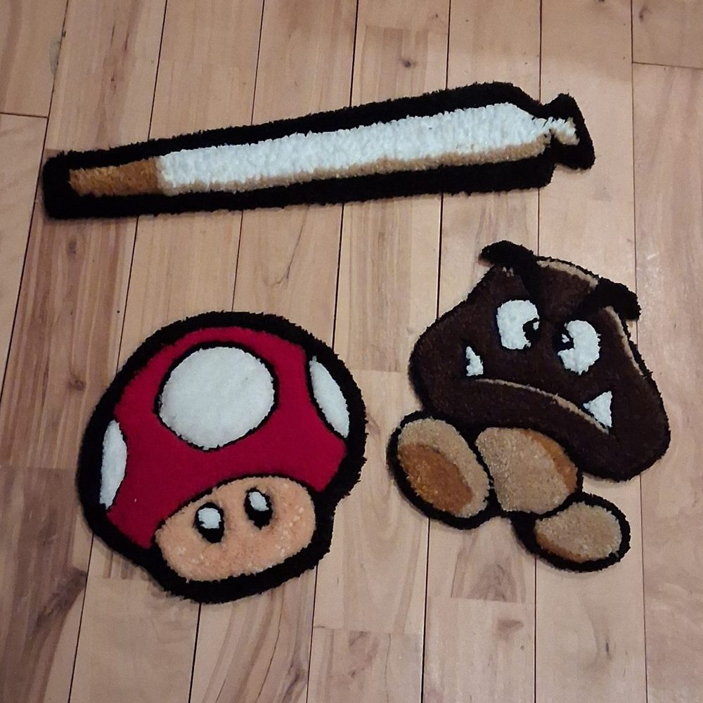 Custom character hand-tufted rug